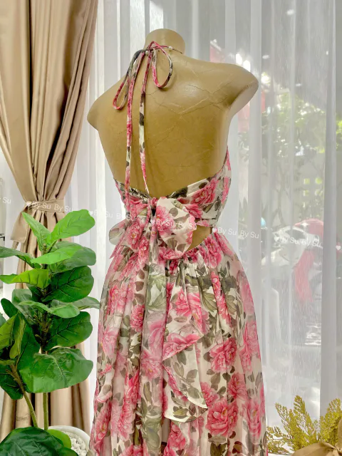 Đầm Hoa Hồng Vintage