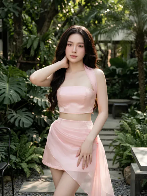Set Áo Cúp Chân Váy Tafta Rose Luxury