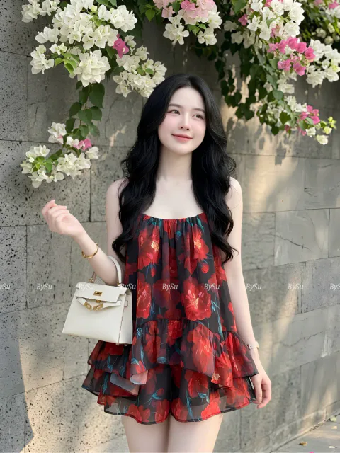 Set Voan Tơ Hoạ Tiết Cao Cấp